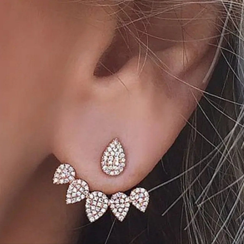 Studs with back diamonds